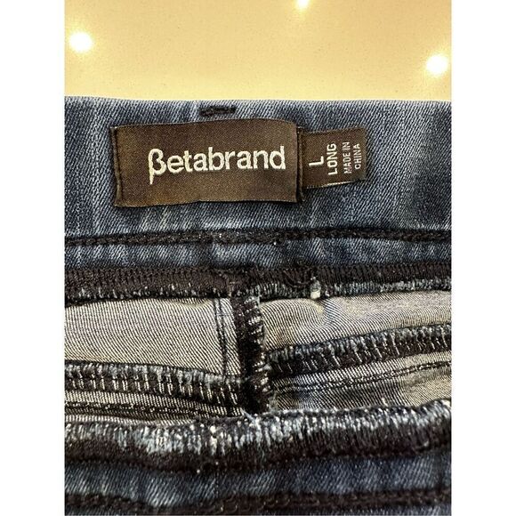 Betabrand Signature Mid-Rise Denim Dark Wash Women’s Sz L Long - Picture 6 of 7